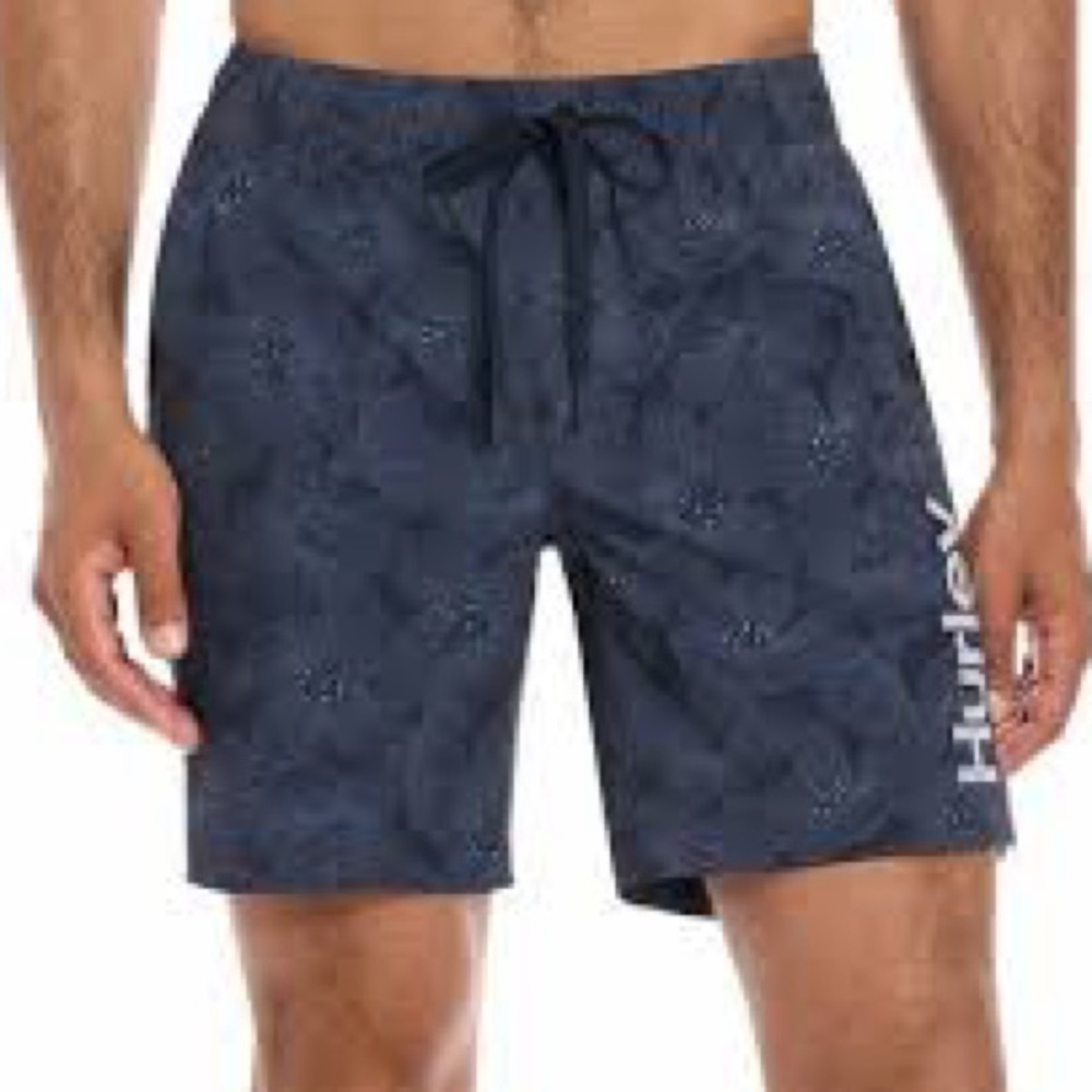 Hurley Men's Navy Patterned Board swim  Shorts